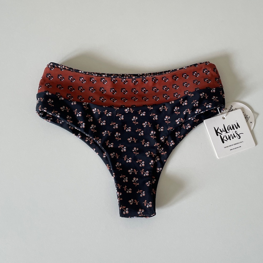 Kulani Kinis Bikini Bottom Reversible Floral Swim Bottoms